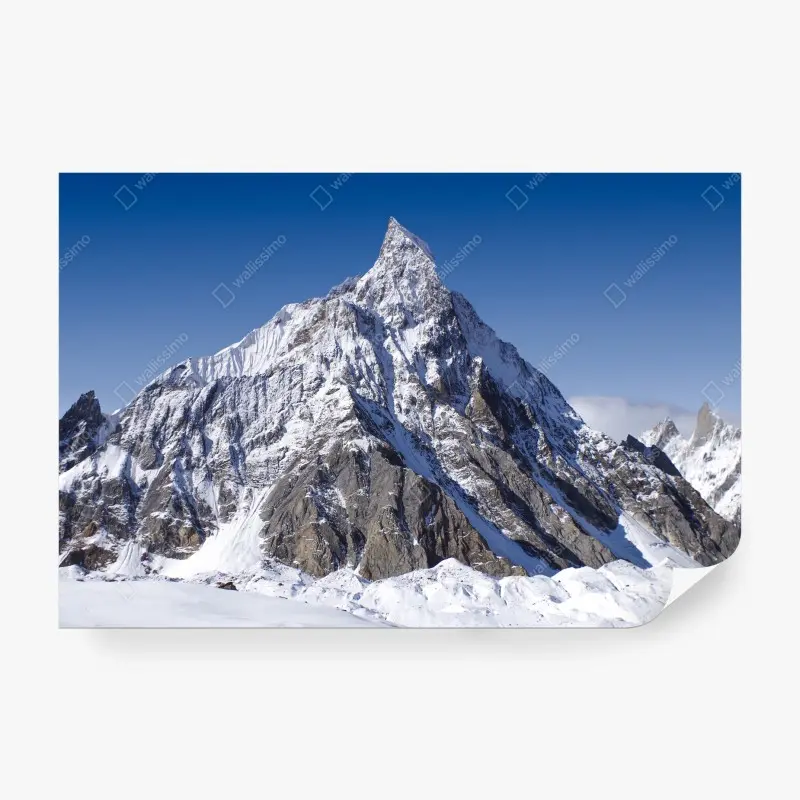 Wall mural majestic snow-capped mountain peak