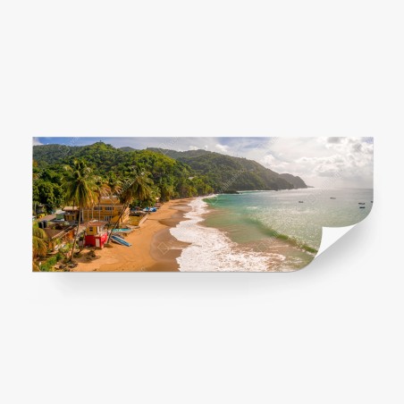 Wall mural Barbados tropical beach panorama • Wallissimo®