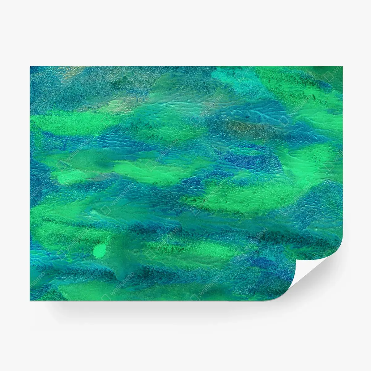 Wall mural turquoise ocean abstract watercolor • Wallissimo®