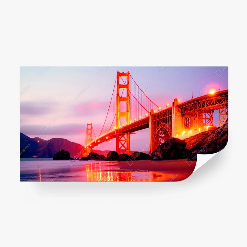 Wall mural Golden Gate Bridge at sunset