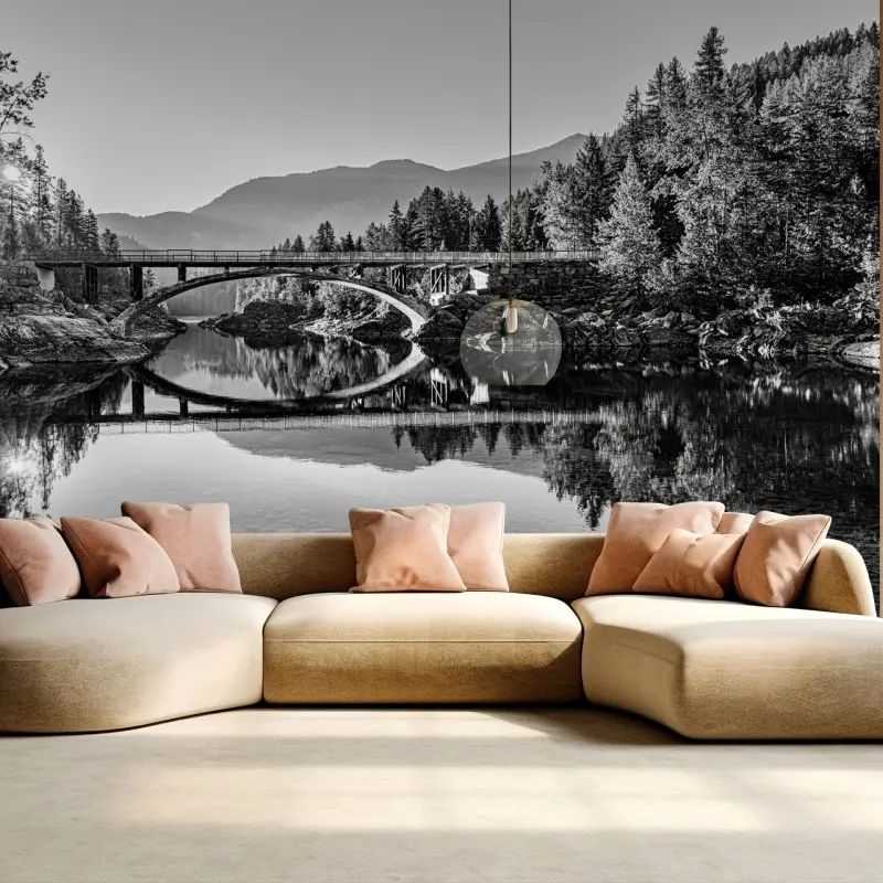Wall mural sunrise at Belton Bridge