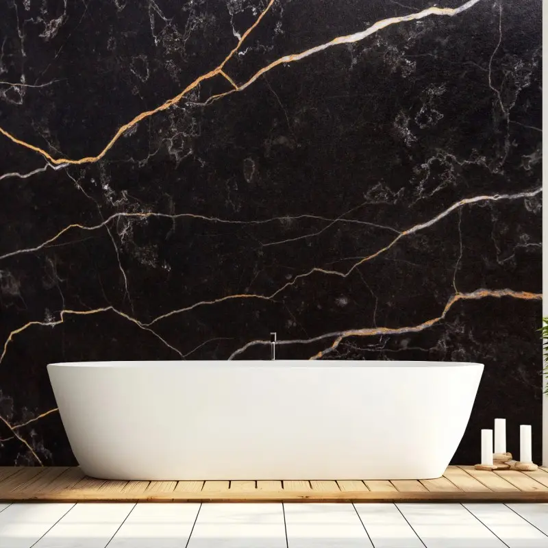 Wall mural black marble with gold veins • Wallissimo® Wall mural black marble with gold veins • Wallissimo®
