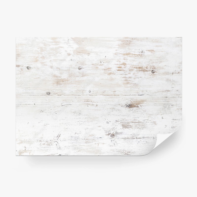 Wall mural whitewashed wooden plank texture