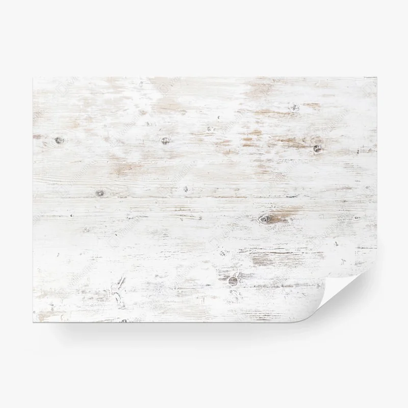 Wall mural whitewashed wooden plank texture