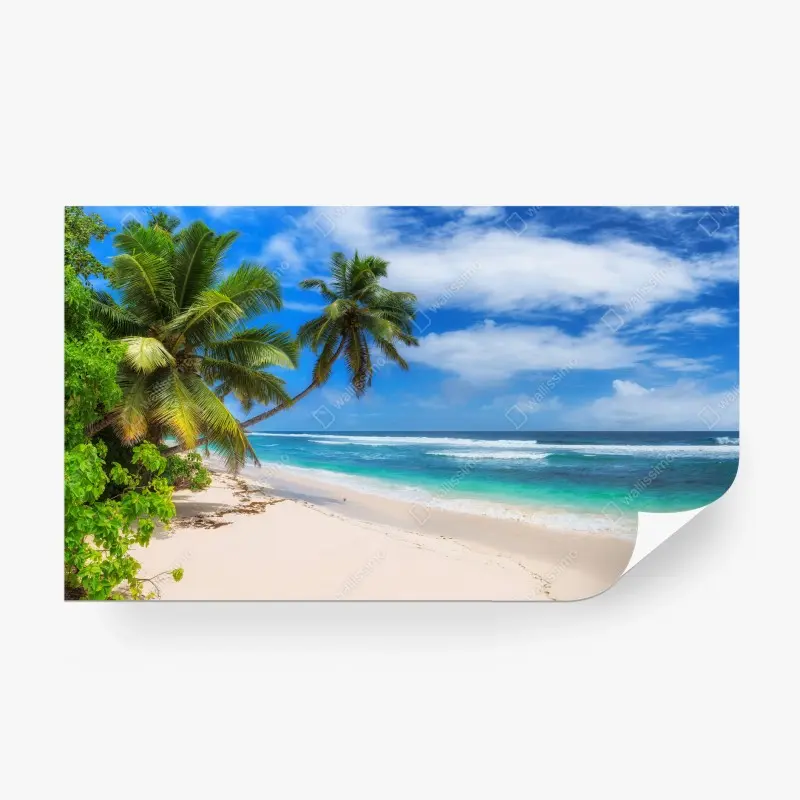 Wall mural tropical palm beach paradise