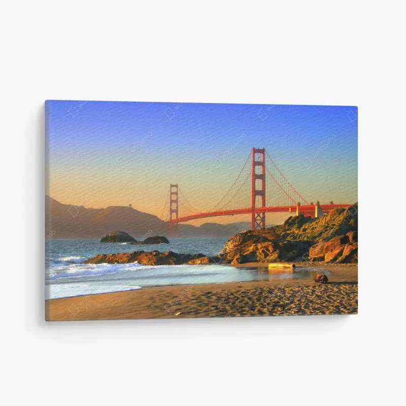 Canvas print Golden Gate Bridge at sunset