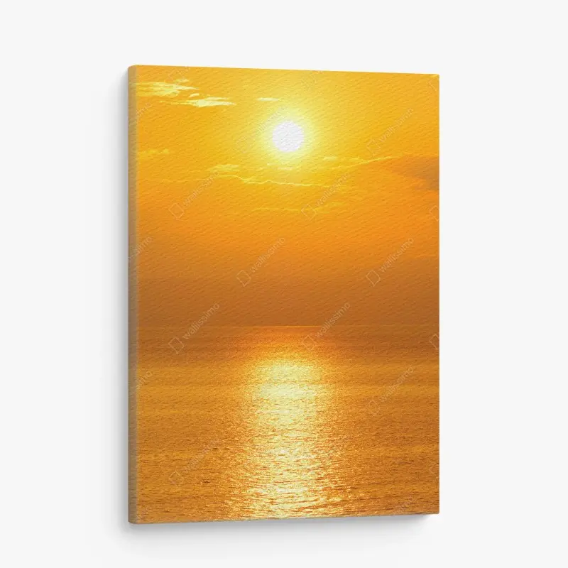 Canvas print golden sunset over the sea