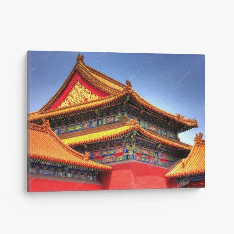 Canvas print vibrant traditional Chinese temple