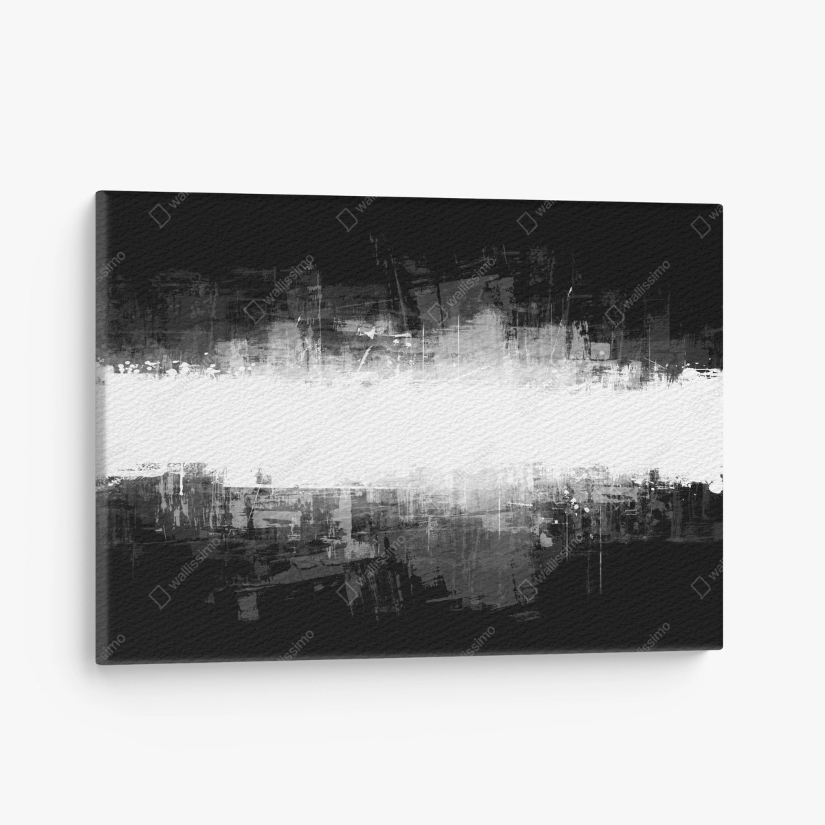 Canvas print monochrome horizontal abstract composition • Wallissimo®