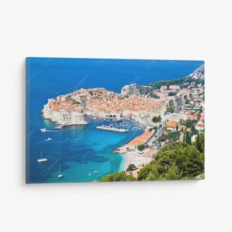 Canvas print Dubrovnik old town panorama • Wallissimo®