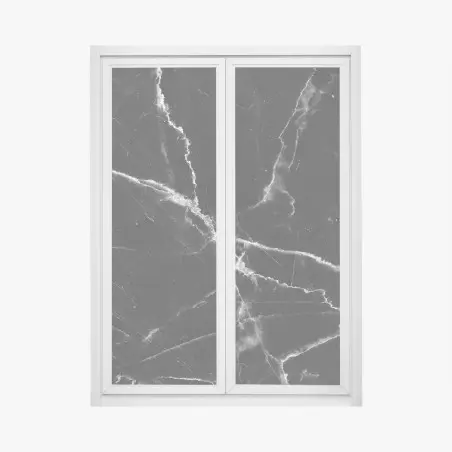 Window decal black marble veined texture • Wallissimo®