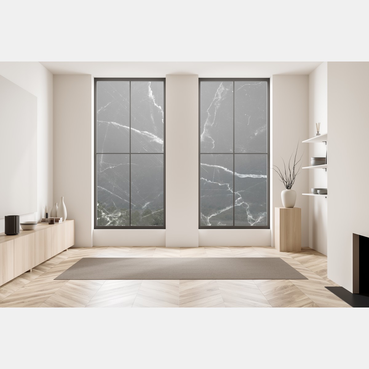 Window decal black marble veined texture ⁕ Wallissimo® Window decal black marble veined texture ⁕ Wallissimo®