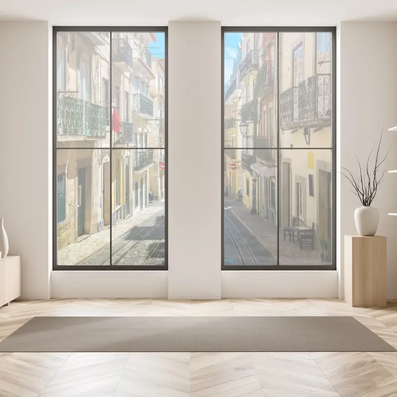Window decal old Lisbon street on a summer day • Wallissimo®
