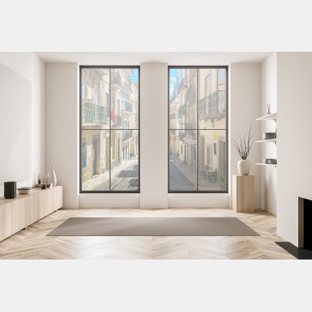 Window decal old Lisbon street on a summer day • Wallissimo®
