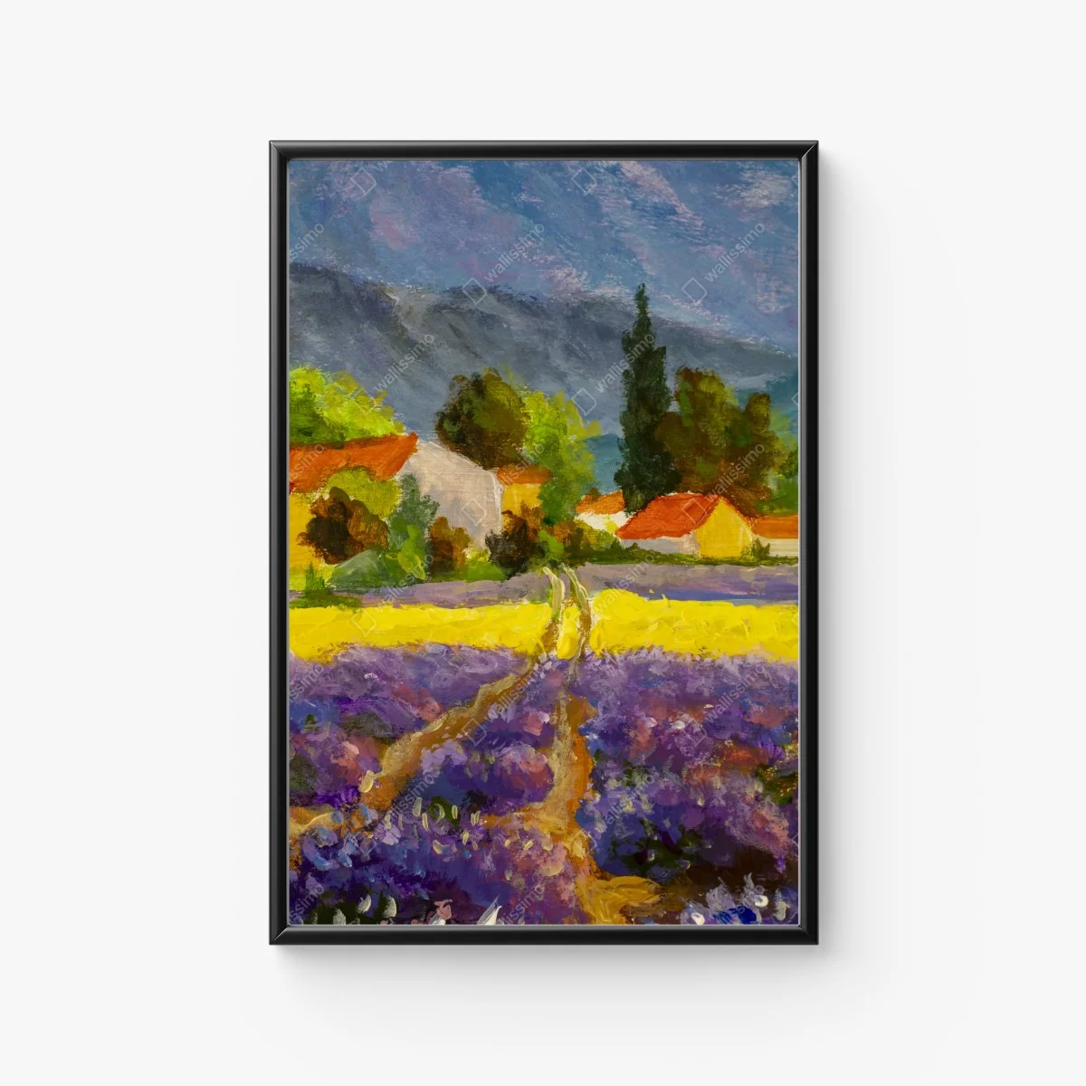 Poster lavender fields at sunset • Wallissimo®