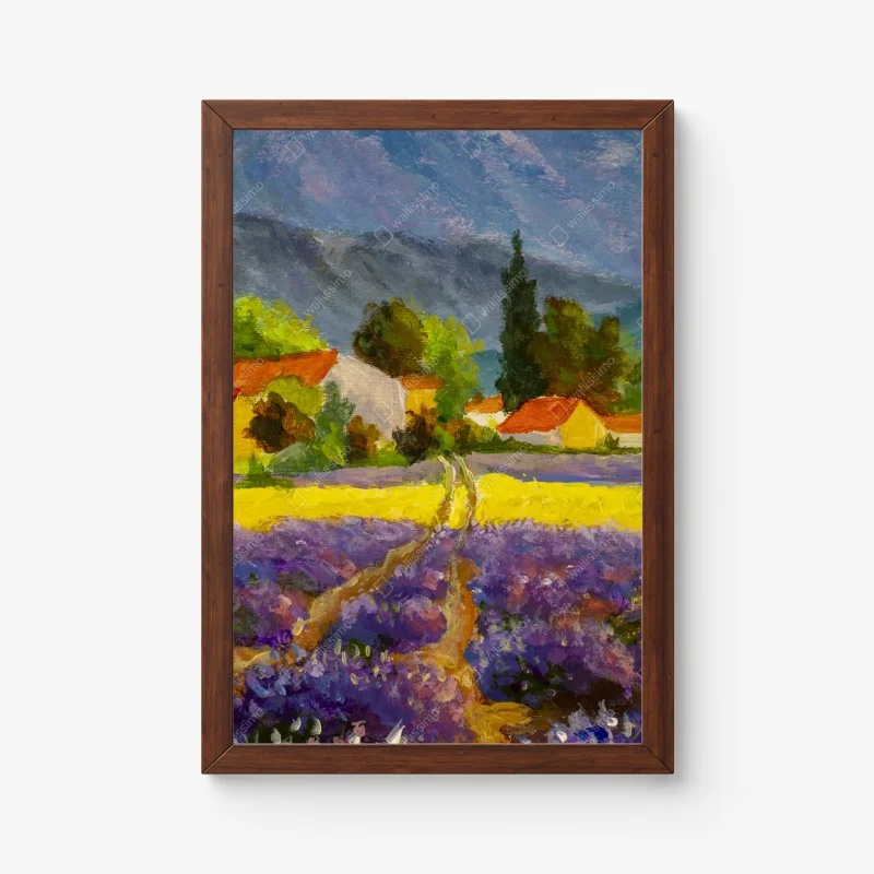 Poster lavender fields at sunset • Wallissimo®