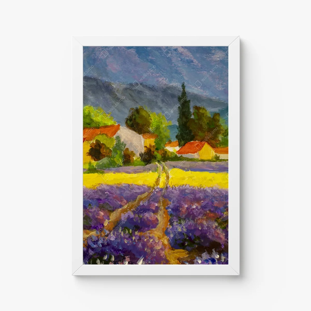 Poster lavender fields at sunset • Wallissimo®