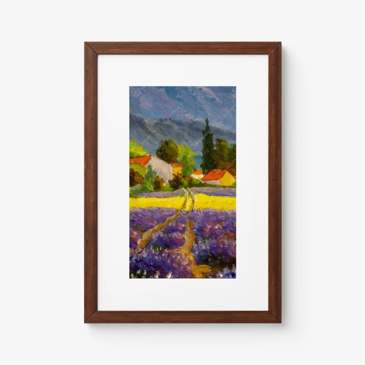Poster lavender fields at sunset • Wallissimo®