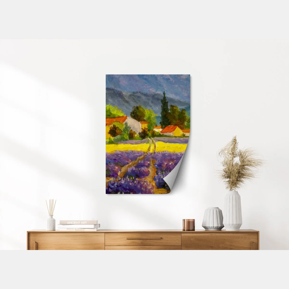 Poster lavender fields at sunset • Wallissimo®