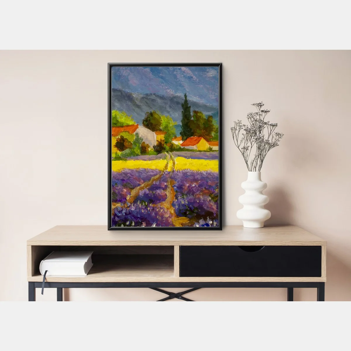 Poster lavender fields at sunset • Wallissimo®